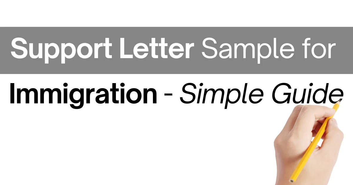 Support Letter Sample for Immigration - Simple Guide